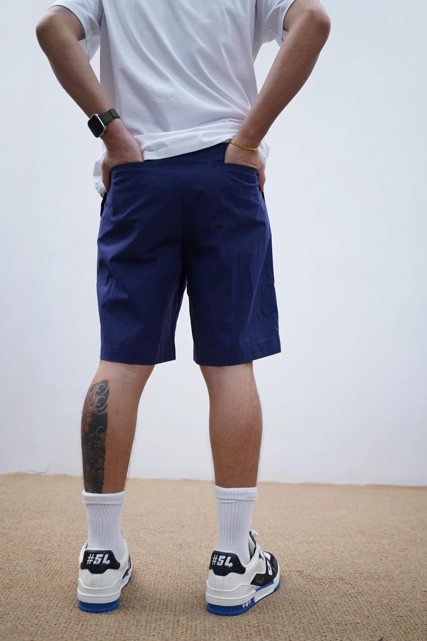 Louis Vuitton/Louis Vuitton LV logo indigo blue denim shorts